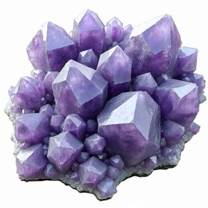 Pile of Crystal Purple Moonrock MDMA crystals displayed on white. crystal purple moonrock mdma for sale