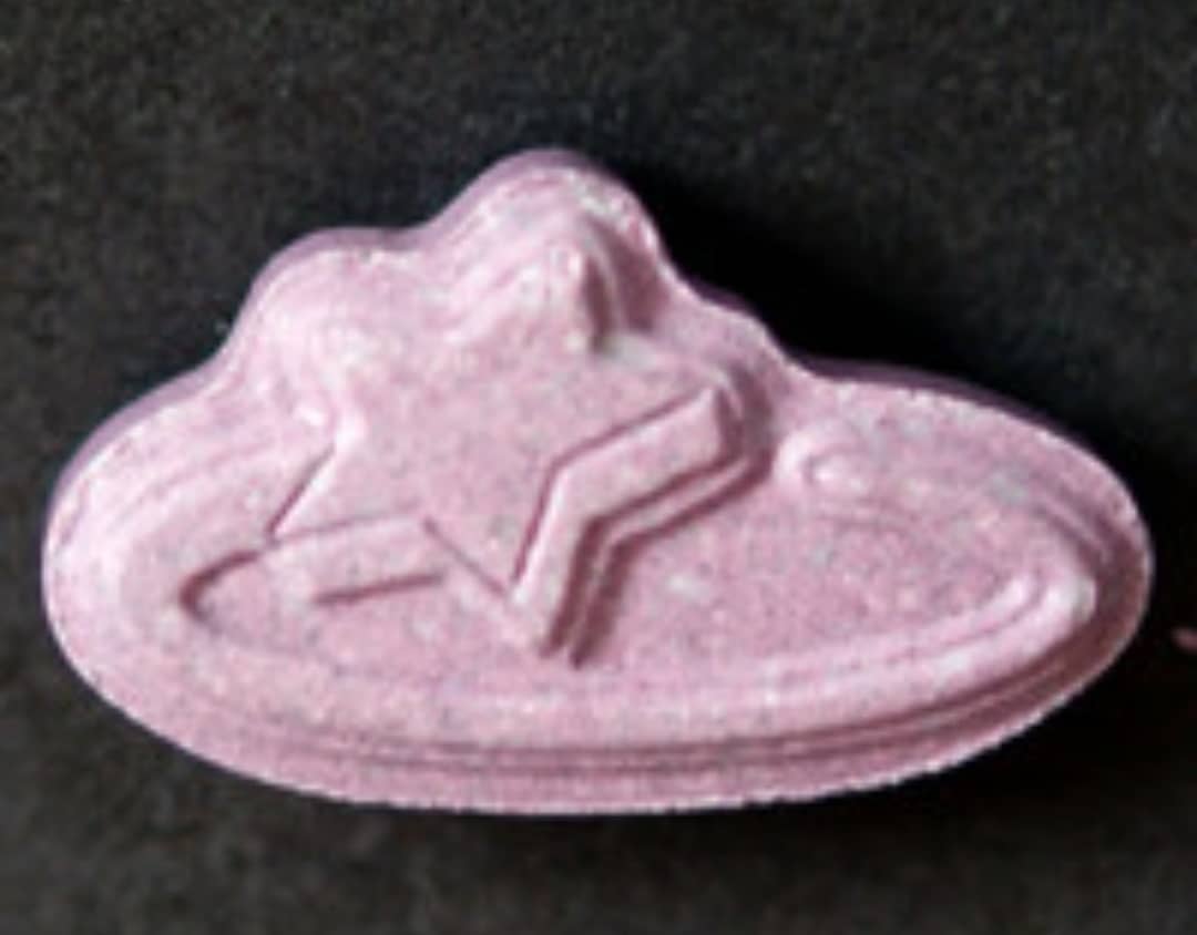 Shooting Star MDMA pills, 300 mg. Pink Shooting Star MDMA