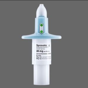 White syringe tube labeled Ketamine Nasal Spray, designed for medical use, displayed on a plain background. Buy Ketamine Nasal Spray Online Canada
