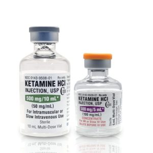 Sealed laboratory glass bottles labeled Ketamine HCL, preserved in sterile containers with secure caps, arranged on a plain background. Ketamine HCL For Sale Canada